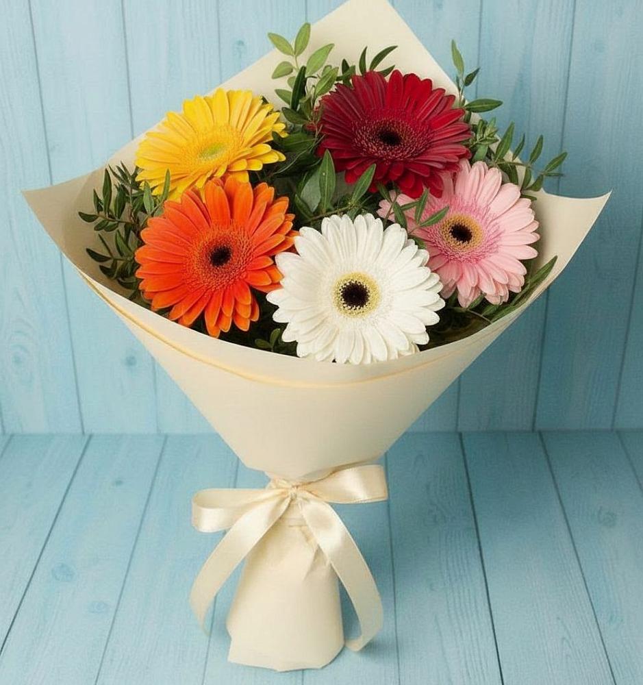 Букет цветов из: Герберы в Белоусово