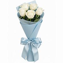 Букет 5 Белых роз Проуд #REPLACE_PRED# Белоусово