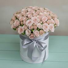 Цветочная композиция из Розы в шляпной коробке #REPLACE_PRED# Белоусово