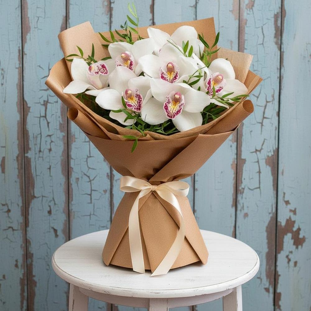 Букет цветов из: Орхидеи и Розы в Белоусово