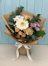 Букет цветов из:  Герберы и Хризантемы в Белоусово
