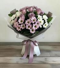 Букет цветов из:  Хризантемы и Розы #REPLACE_PRED# Белоусово