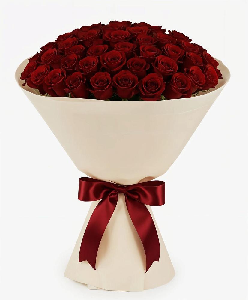 Букет 101 Бордовая роза Блэк Бакарра в Белоусово