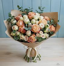 Букет цветов из:  Альстромерии и Розы в Белоусово