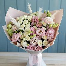 Букет цветов из:  Альстромерии и Розы #REPLACE_PRED# Белоусово